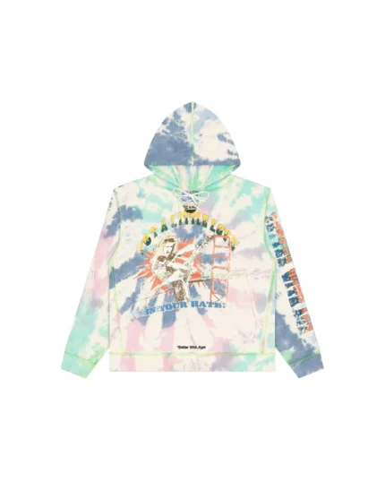 BETTER WITH AGE INSERT TIE DYE HOODIE